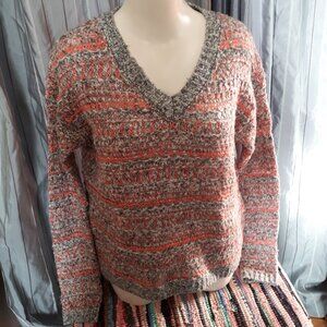 Sweater - Sz. S/P - Aeropotale - Pink and Grey Weave Wool Blend